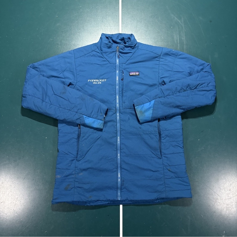 Patagonia Nano Air Light Hybrid Jacket Men's Large Big Sur Blue Multiple Flaws*